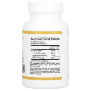 California Gold Nutrition, BCAA, AjiPure® Branched Chain Amino Acids, 500 mg, 60 Veggie Caps California Gold Nutrition, BCAA, AjiPure® Branched Chain Amino Acids, 500 mg, 60 Veggie Caps
