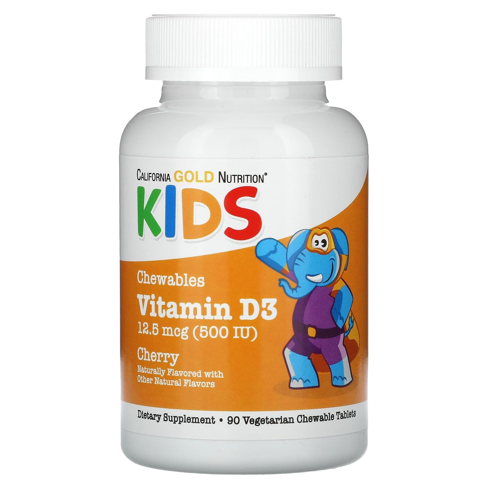13-1.jpg California Gold Nutrition, Chewable Vitamin D3 for Children, Natural Cherry Flavor, 12.5 mcg (500 IU), 90 Vegetarian Tablets