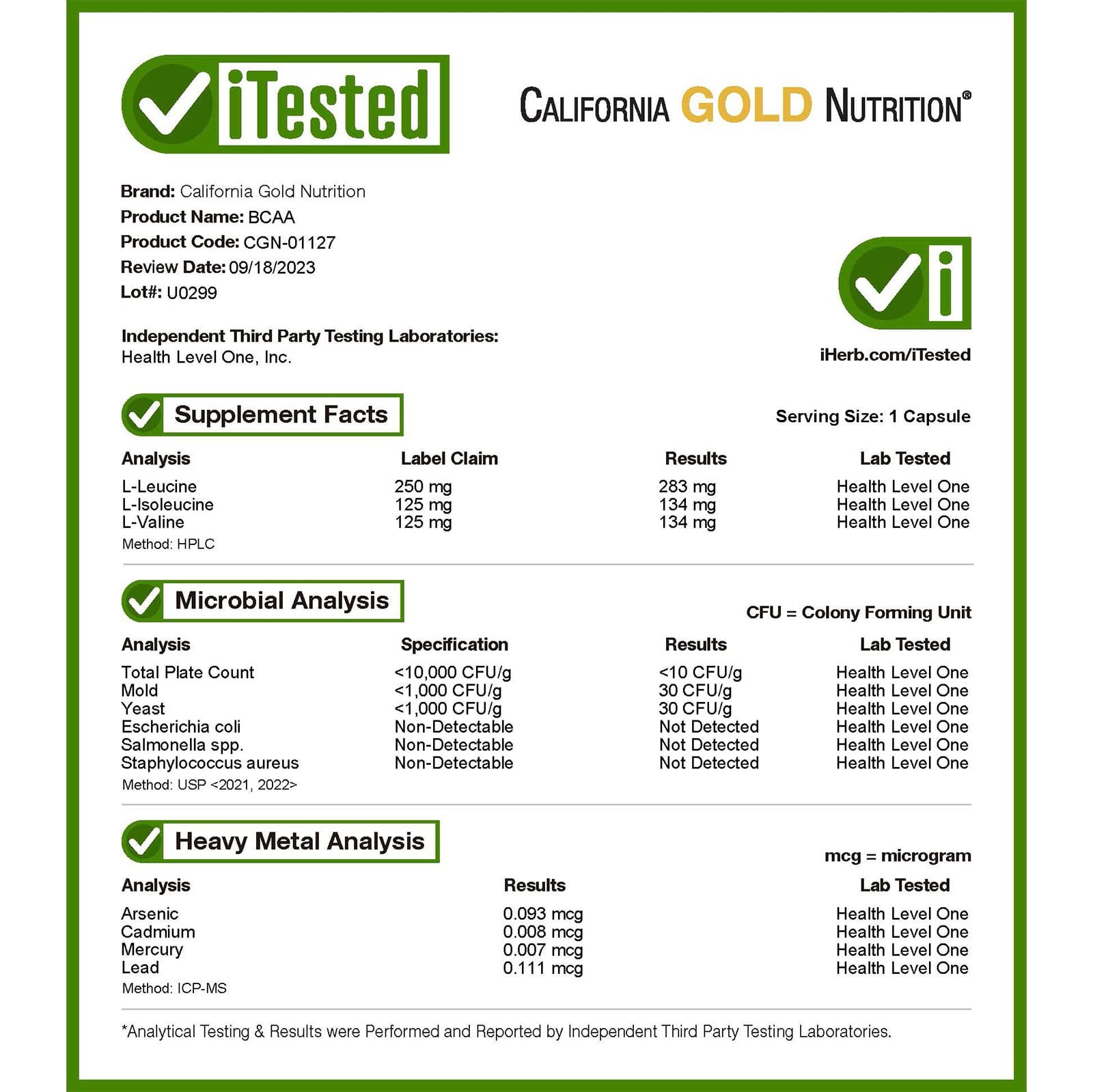 77-1.jpg California Gold Nutrition, BCAA, AjiPure® Branched Chain Amino Acids, 500 mg, 60 Veggie Caps
